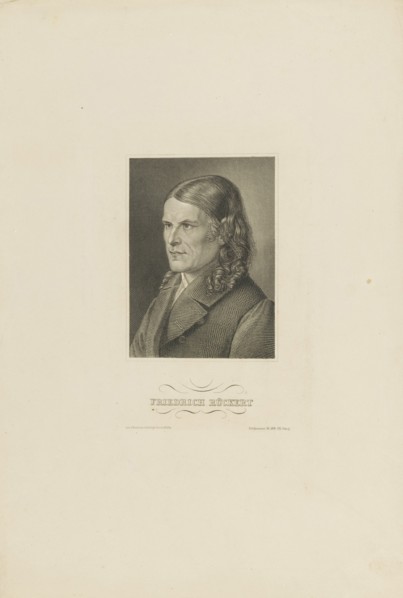 Portrait of Friedrich Rückert (1788-1866) , ca 1845. Creator: Anonymous.