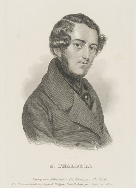 Portrait of the pianist and composer Sigismund Thalberg (1812-1871) , c. 1850. Creator: Anonymous.