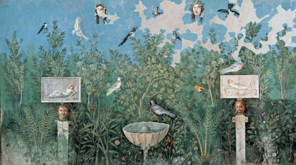 Garden. Fresco from The House of the Golden Bracelet (Casa del Bracciale d'Oro), 1st H. 1st cen. AD. Creator: Roman-Pompeian wall painting.
