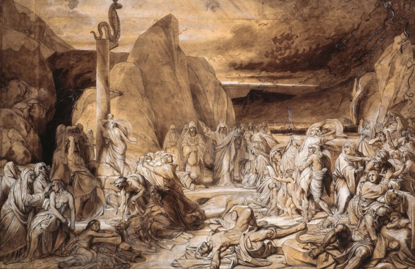 The Brazen Serpent (Study), 1839. Creator: Bruni, Fyodor Antonovich (1800-1875).