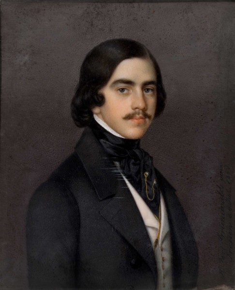 Portrait of Mikhail Alexandrovich Bakunin (1814-1876), 1841. Creator: Grünewald, Heinrich Ferdinand (1802-1849).