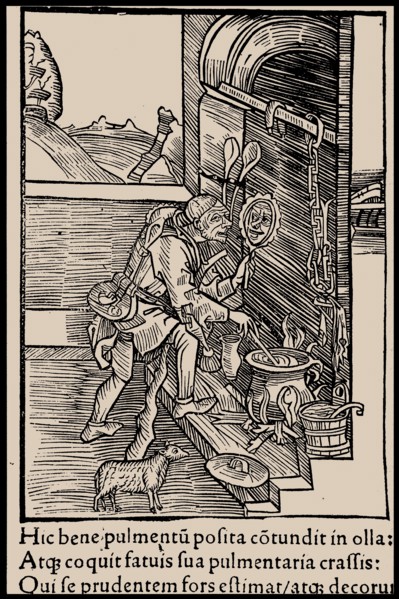 Illustration to the book "Ship of Fools" by Sebastian Brant, 1497. Creator: Anonymous.