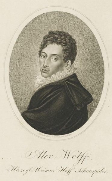 Portrait of Pius Alexander Wolff (1782-1828), ca 1820. Creator: Rossmaesler, Johann Adolf (1770-1821).