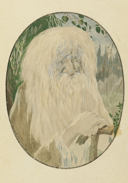 Leshy. Illustration to the poem Ruslan and Lyudmila by A. Pushkin, 1921-1926. Creator: Chekhonin, Sergei Vasilievich (1878-1936).