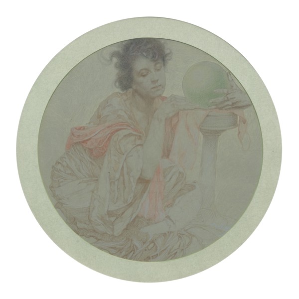 Fortune Teller with Crystal Ball. Creator: Mucha, Alfons Marie (1860-1939).