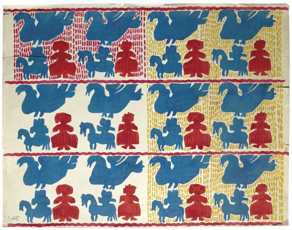 Textile design, Early 20th cen.. Creator: Bakst, Léon (1866-1924).