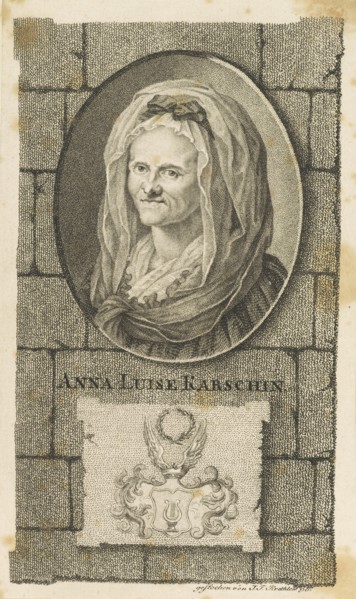 Portrait of Anna Louisa Karsch (1722-1791), 1796. Creator: Krethlow, Johann Friedrich (1767-1842).
