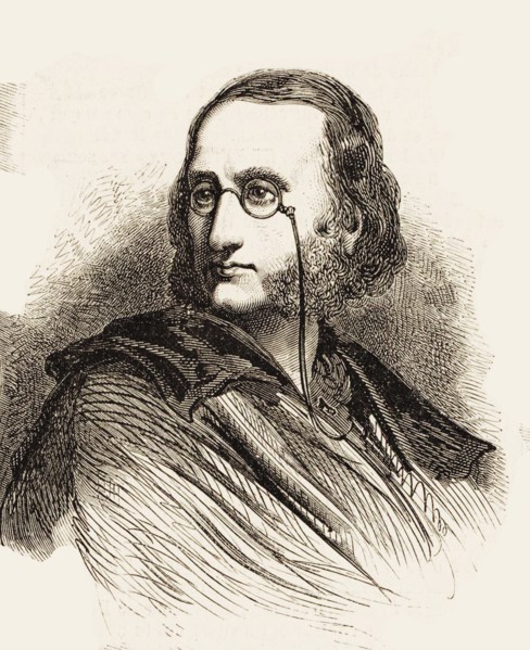 Portrait of Jacques Offenbach (1819-1880), 1860. Creator: Doré, Gustave (1832-1883).