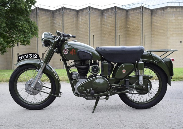 1954 Matchless G3 LS Auxiliary Fire Service motorcycle. Creator: Unknown.