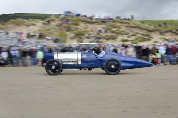 1925 Sunbeam 350 hp driven by Don Wales at Pendine Sands 2015. Creator: Unknown.
