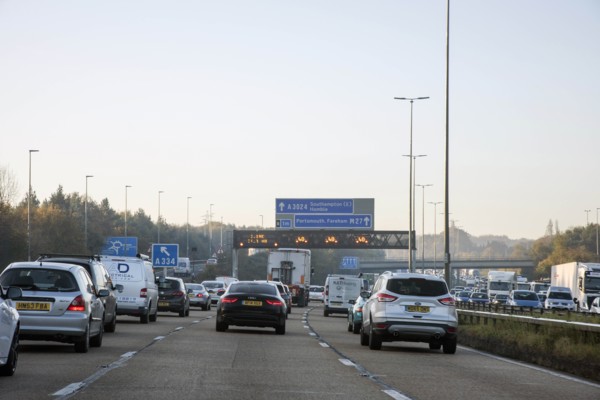 M27 motorway during morning rush-hour 2017. Creator: Unknown.