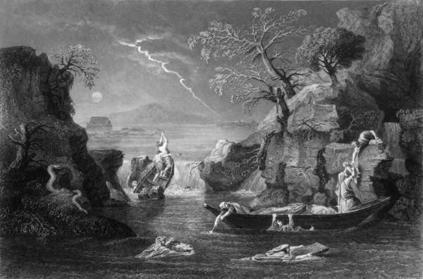 'The same day were all the fountains of the great deep broken up...', mid 19th century. Creator: Joseph Clayton Bentley.