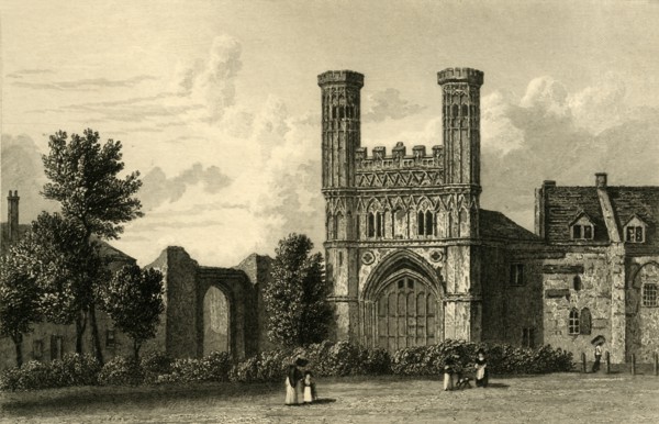'Canterbury. Gate of St. Augustine's', c1830.  Creator: J Fife.
