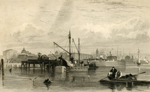 'Liverpool, from the Mersey, No. 1...', mid 19th century. Creator: Robert Brandard.