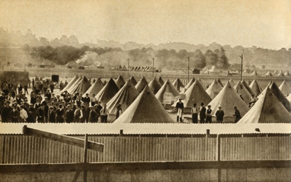Internment camp for 'enemy aliens', Newbury, First World War, 1914-1918, (1933). Creator: Unknown.