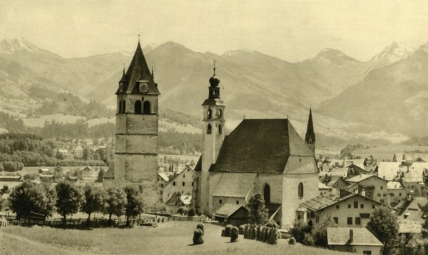 The Liebfrauenkirche and church of St Andreas, Kitzbühel, Tyrol, Austria, c1935. Creator: Unknown.