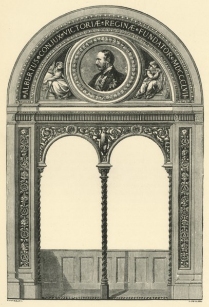 Design for a lunette with portrait of Prince Albert, c1863, (1881).  Creator: A Reid.