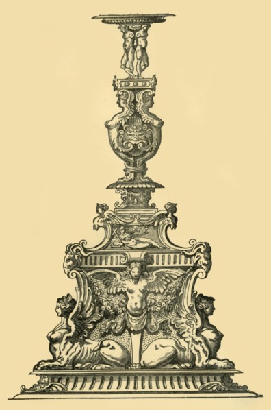 Design for a candelabrum, 16th century, (1881).  Creator: Unknown.