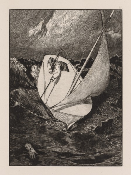 A Glove: The Rescue, 1880. Creator: Max Klinger (German, 1857-1920).