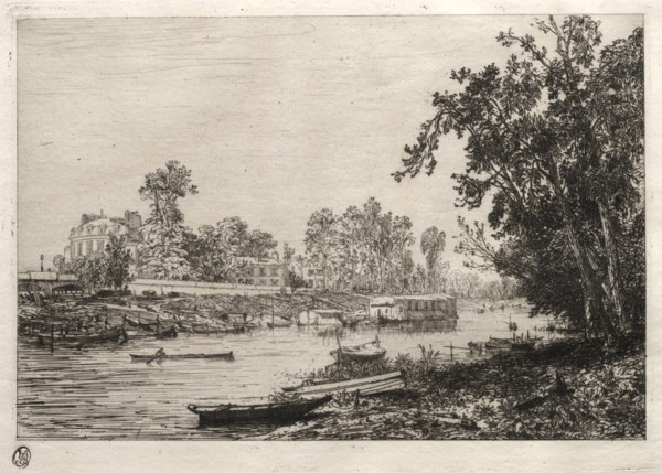 A Neuilly (bras de Seine avec laboir). Creator: Maxime Lalanne (French, 1827-1886).