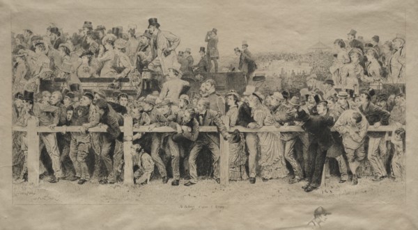 A Scene at the Derby. Creator: Adlophe Lalauze (French, 1838-1906).