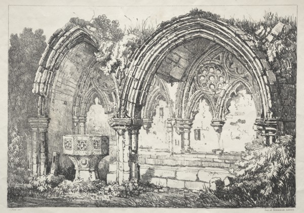 A Series of Ancient Buildings and Rural Cottages in the North of England: Part of Kirkham Abbey, 182 Creator: Samuel Prout (British, 1783-1852).