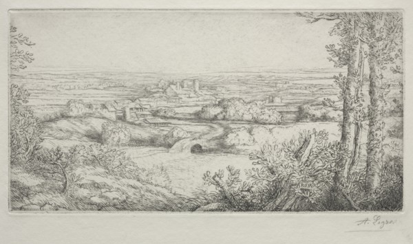 A Valley in Burgundy (Une Vallée en Bourgogne). Creator: Alphonse Legros (French, 1837-1911).