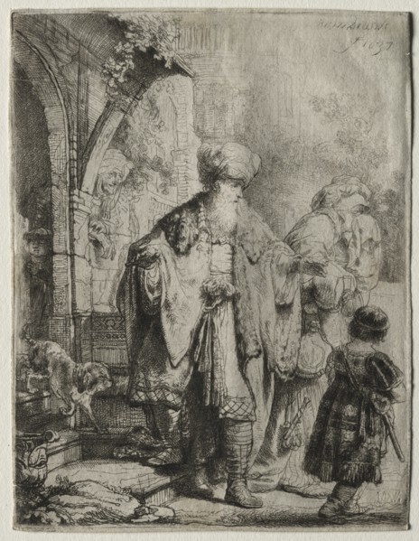 Abraham Casting out Hagar and Ishmael, 1637. Creator: Rembrandt van Rijn (Dutch, 1606-1669).