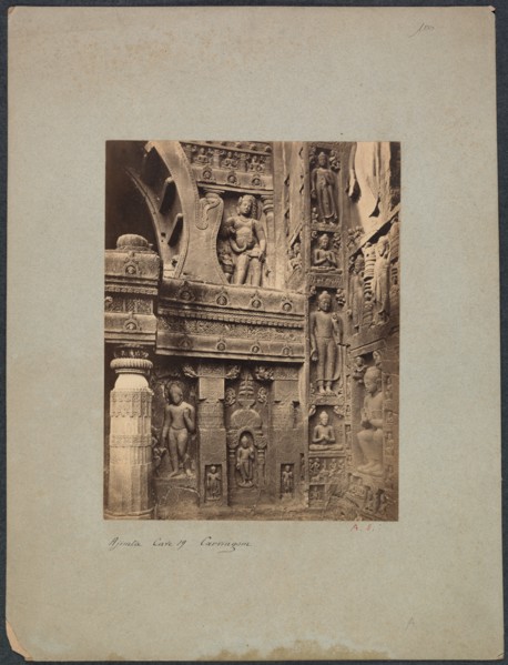 Ajinta Cave No. 19, 1850s-1870s. Creator: Francis Frith & Co. (British).