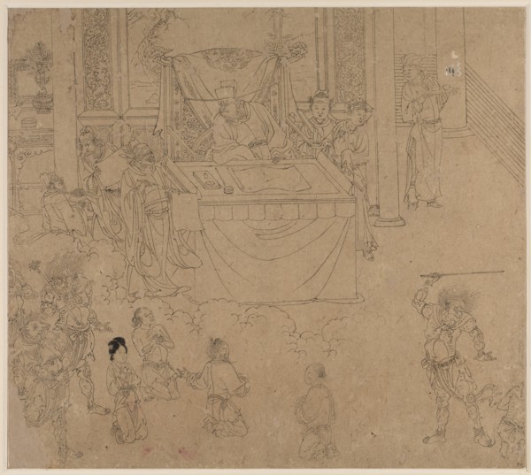 Album of Daoist and Buddhist Themes: Kings of Hells: Leaf 35, 1200s. Creator: Unknown.