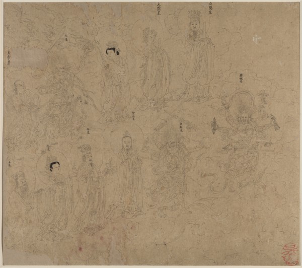 Album of Daoist and Buddhist Themes: Procession of Daoist Deities: Leaf 21, 1200s. Creator: Unknown.