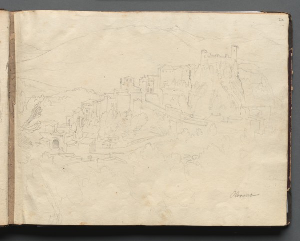 Album with Views of Rome and Surroundings, Landscape Studies, page 02a: "Olevano". Creator: Franz Johann Heinrich Nadorp (German, 1794-1876).