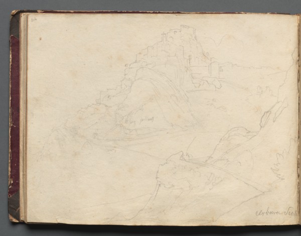 Album with Views of Rome and Surroundings, Landscape Studies, page 20b: "Cervera". Creator: Franz Johann Heinrich Nadorp (German, 1794-1876).