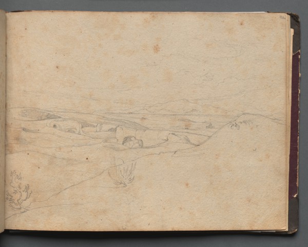 Album with Views of Rome and Surroundings, Landscape Studies, page 40a: Roman Landscape. Creator: Franz Johann Heinrich Nadorp (German, 1794-1876).
