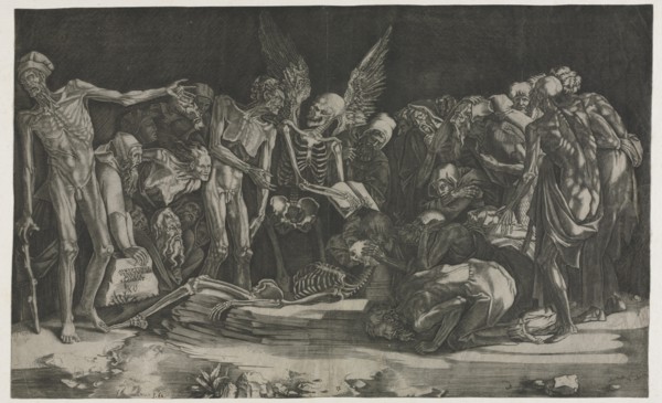 Allegory of Death and Fame, 1518. Creator: Agostino Musi (Italian, 1490-1540).