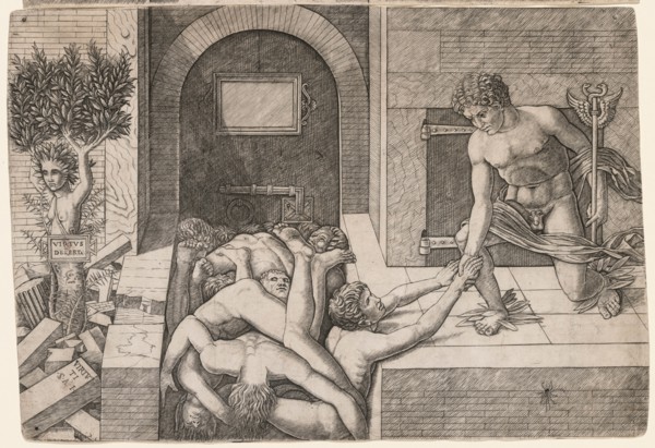 Allegory of the Rescue of Humanity: Virtus Deserta, c. 1500-1505. Creator: Giovanni Antonio da Brescia (Italian).