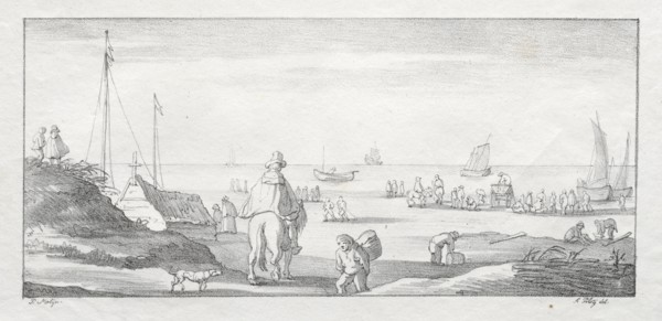 Along a Dutch Shore, 1811-1816. Creator: Ferdinand I Piloty (German, 1786-1844).