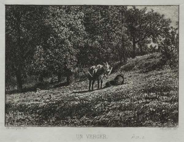 An Orchard. Creator: Charles-Émile Jacque (French, 1813-1894).
