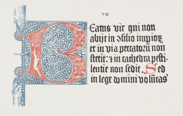 Art of the Lithograph: Psalter- Initial B, Plate VIII, 1818-1819. Creator: Alois Senefelder (German, 1771-1834).