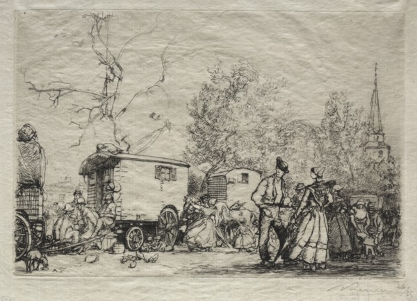 At the Fair St. Jean de Mont, 1906. Creator: Auguste Louis Lepère (French, 1849-1918).