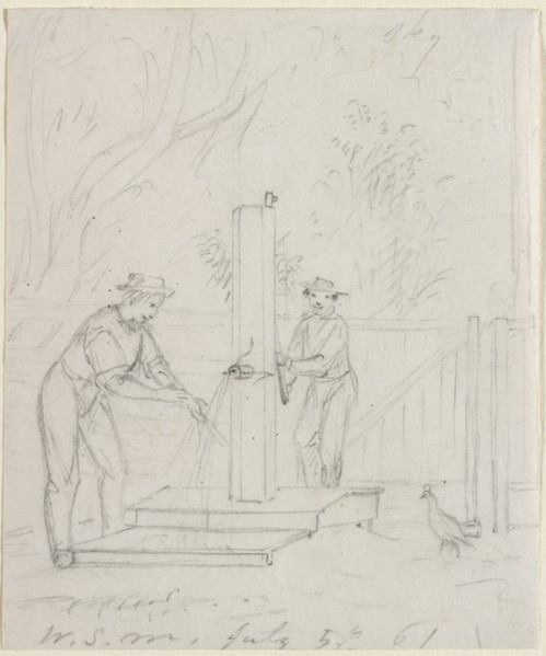 At the Pump, 1861. Creator: William Sidney Mount (American, 1807-1868).