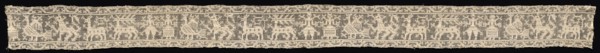 Band with Parade of Human Figures, Stags, and Other Fantastic Animals, 16th-17th century. Creator: Unknown.