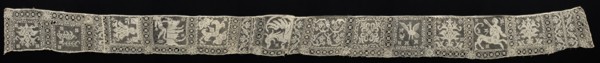 Band with Various Fantastic Creatures and Vegetal Patterns, 19th century. Creator: Unknown.