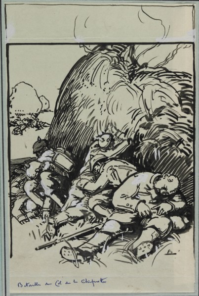 Bataille du Col de la Chiprotte, 1914. Creator: Auguste Louis Lepère (French, 1849-1918).