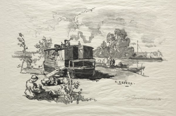Bateau logement. Creator: Auguste Louis Lepère (French, 1849-1918).