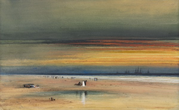 Beach Scene at Sunset, c. 1865-1870. Creator: James Hamilton (American, 1819-1878).