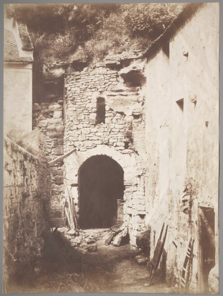 Behind the Troglodyte Farm, c. 1853. Creator: Henri Le Secq (French, 1818-1882).