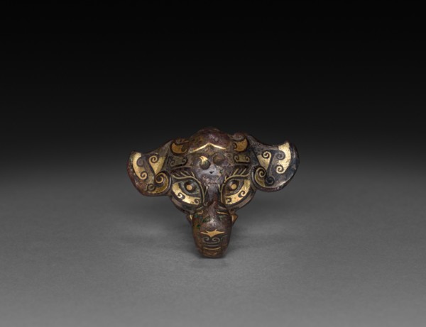 Belt Hook (Daigou) in the Form of a Buffalo or Elephant Head, c. 481-400 BC. Creator: Unknown.