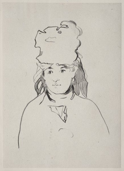 Berthe Morisot, 1872. Creator: Edouard Manet (French, 1832-1883).