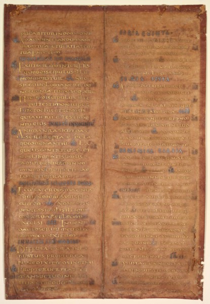 Bifolium Excised from a Carolingian Gradual (recto), c. 830-860. Creator: Unknown.